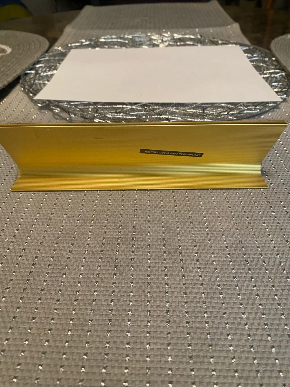 Runs On Coffee Desk Sign - White and Gold